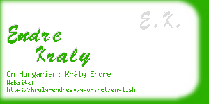 endre kraly business card